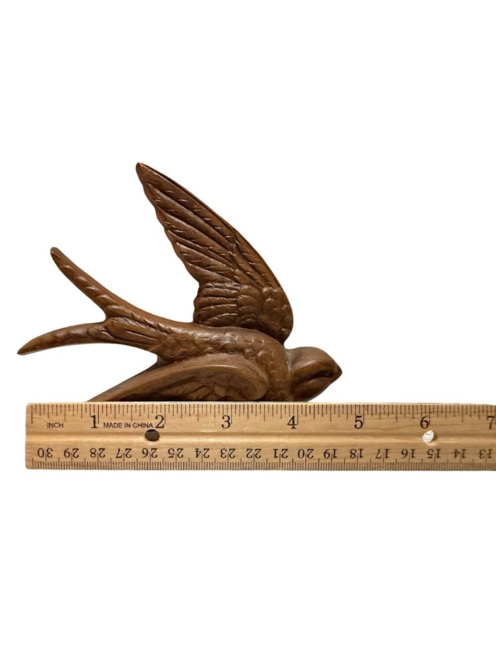Vintage 1983 MCM Burwood Flying Bird Brown Plastic Wall Decor Set of 3 - Picture 4 of 14